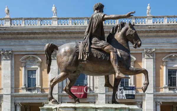Statua di Marco Aurelio simbolo della filosofia stoica