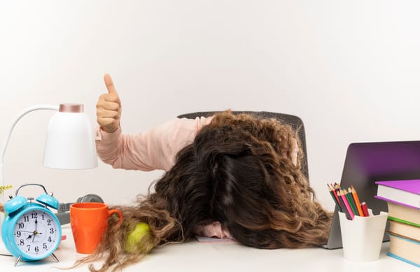 Ragazza che annaspa per formare nuove abitudini